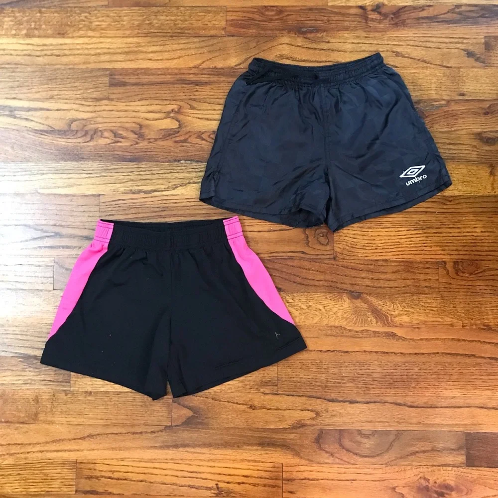 Active Wear Activewear Athletic Dri-Fit Shorts Bundle Umbro Black Danskin Black